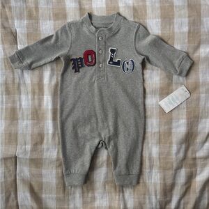 Polo by Ralph Lauren Baby Gray One Piece